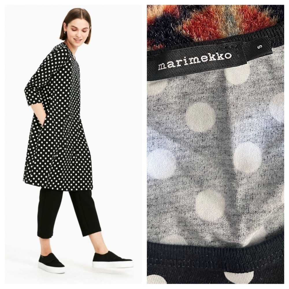 Marimekko Black Polka Dot Shift Dress